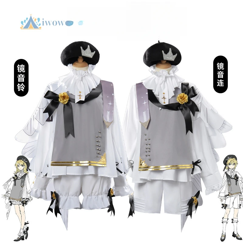 

Аниме Рин Лен Косплей Костюм Шляпа Плащ Рубашка Шорты Галстук Униформа для Хэллоуина Карнавал Comic Con Наряды