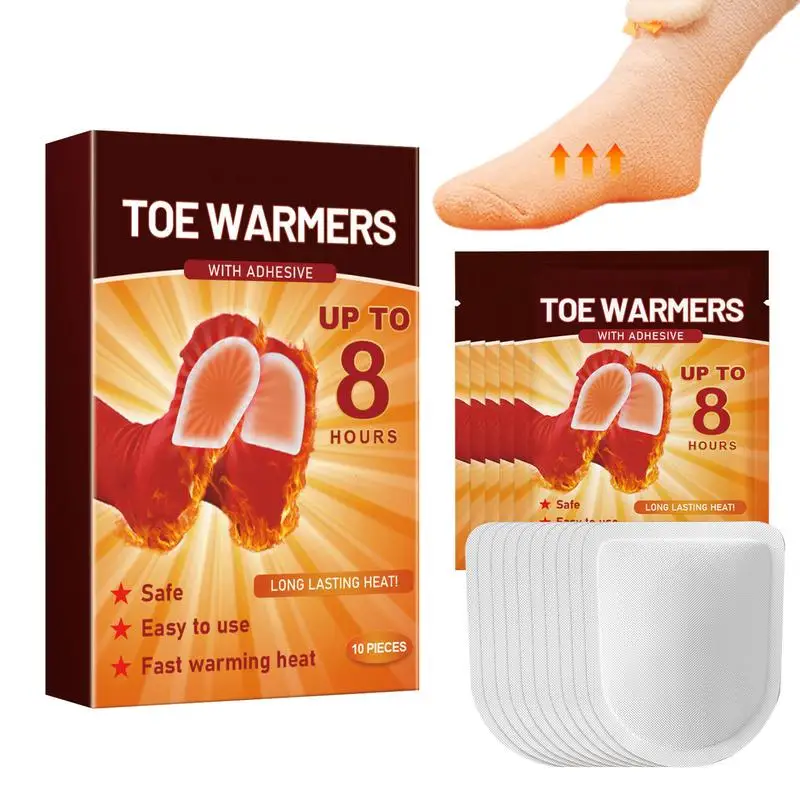 Adhesive Toe Warmers Fast-Heating Comfortable Foot Warmer Foot Care 10pcs/20pcs Feet Patch For Cold Days Winter Camping Jogging