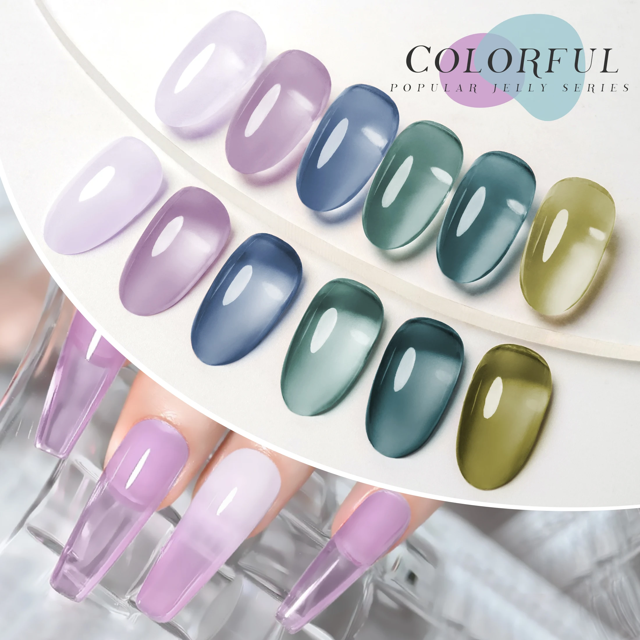 7.5ml Art Nail vernice Manicure Gel per unghie a lunga durata Jelly Gel smalto per unghie Semi permanente Top Coat Soak Off Gel UV LED