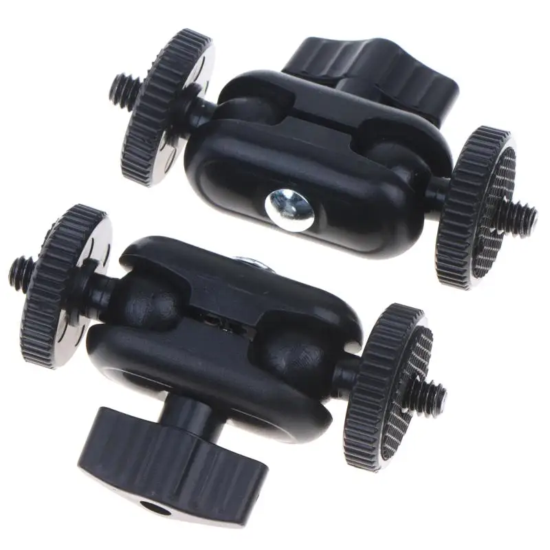 【L】Double Ball Heads Magic Arm With 15mm Ball 360° 1/4''Screw Extend Mount For Camera Monitor Video Light Mic Tripod