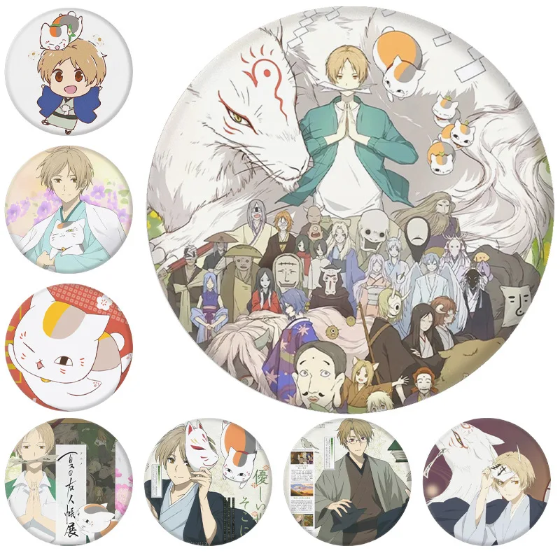 Anime Natsume's Book of Friends Natsume Takashi reiko Madara Kappa Cosplay Costume Badge Pin SPTE Tinplate Brooch Accessories