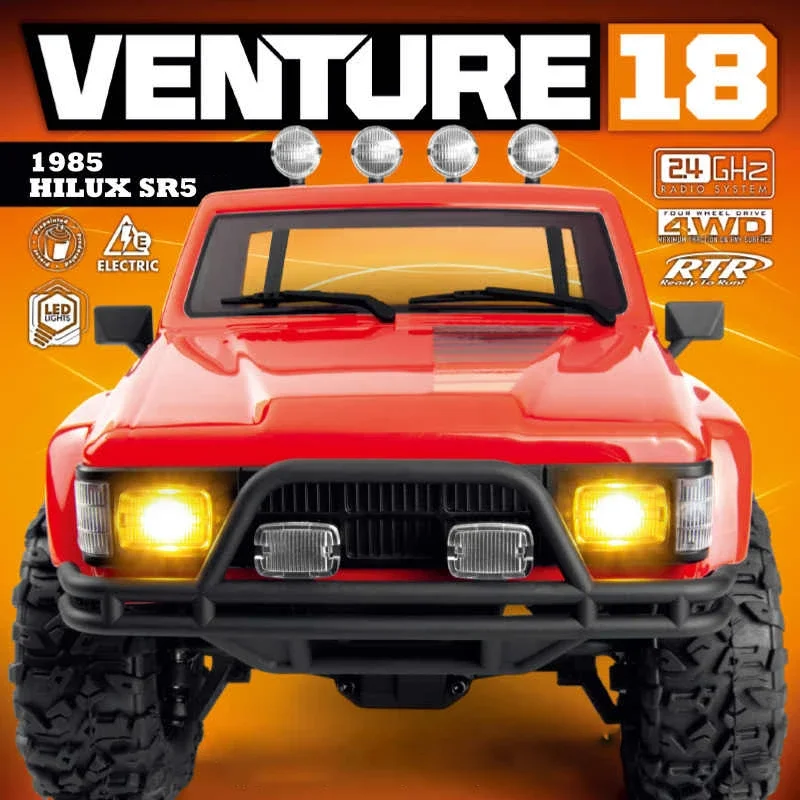 HPI Venture 18 Brushed Climbing Car 1/18 1985 Hilux SR5 RC Remote Control Model Car Adult Children's Toy