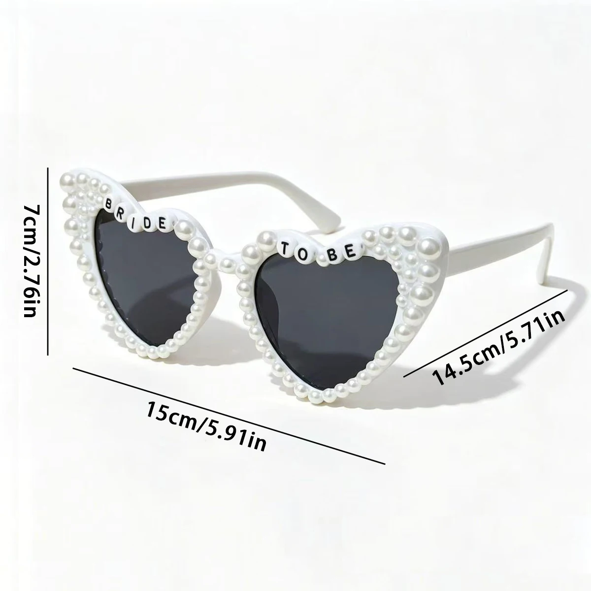 Bride To Be Heart Shaped Sunglasses, Bridal Pearl Love Sunglasses, Glasses for Women Bachelorette Party Gifts, Engagement Decor