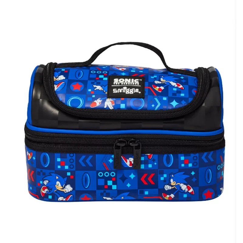 Smiggle Australia Sonic Cartoon Series Conjunto de mochila escolar para niños con mochila Bolsa de almuerzo Estuche para lápices y botella de agua