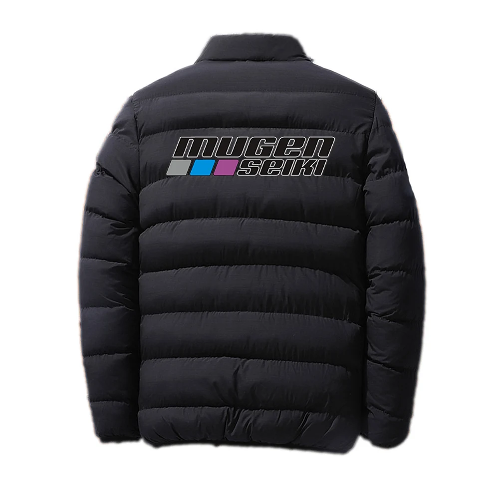 2024 Men New Mugen Seiki Autumn and Winter Printing Stand Collar Four-color Cotton-padded Jacket Keep Warm Coats Tops