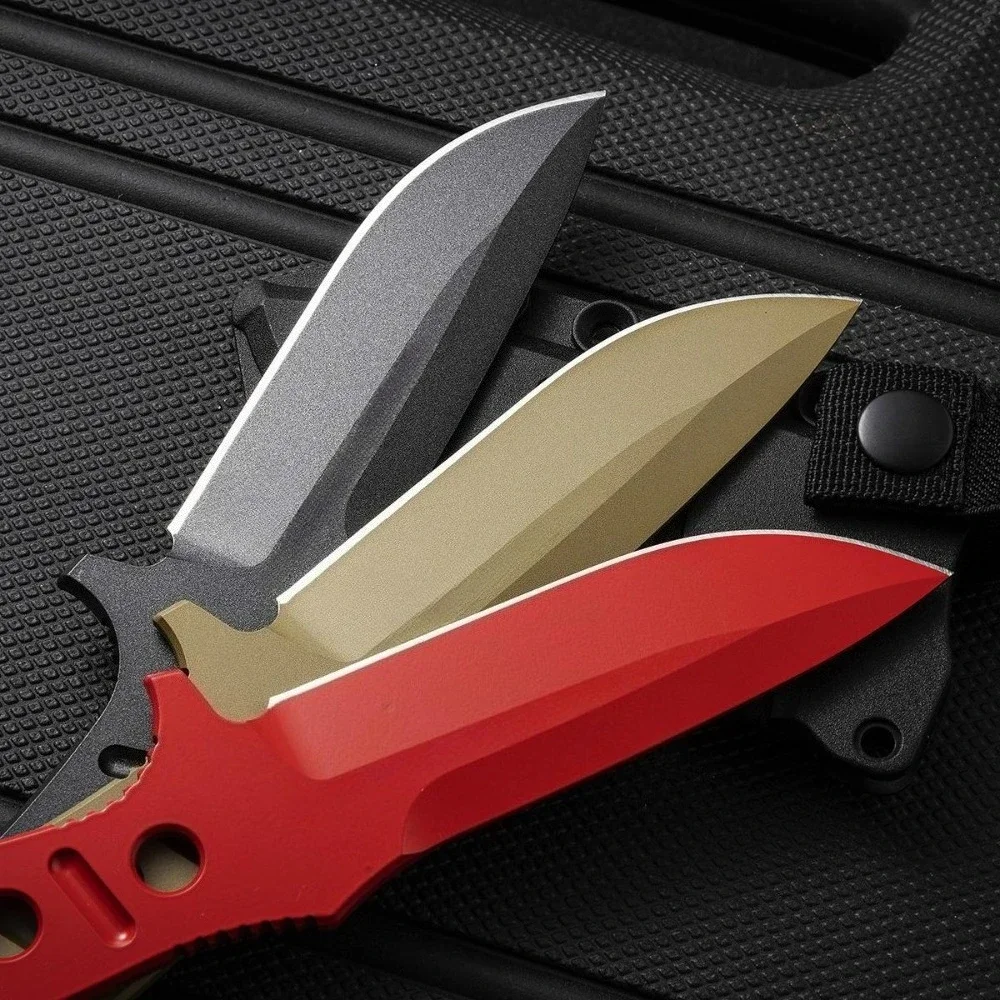 2025 سكاكين ثابتة محمولة جديدة 9Cr18Mov شفرة أدوات المائدة المطبخ المفيدة مع غمد K للطبخ في الهواء الطلق الصيد أداة تخييم