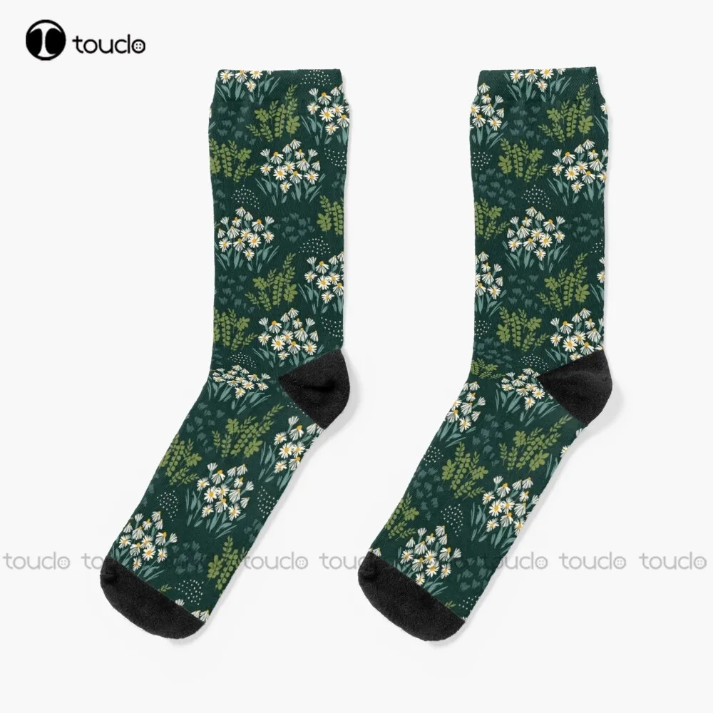 

Floral Pattern Socks Vintage Flower Pattern Street Skateboard Socks 360° Digital Print Christmas New Year Gift Custom Gift Retro