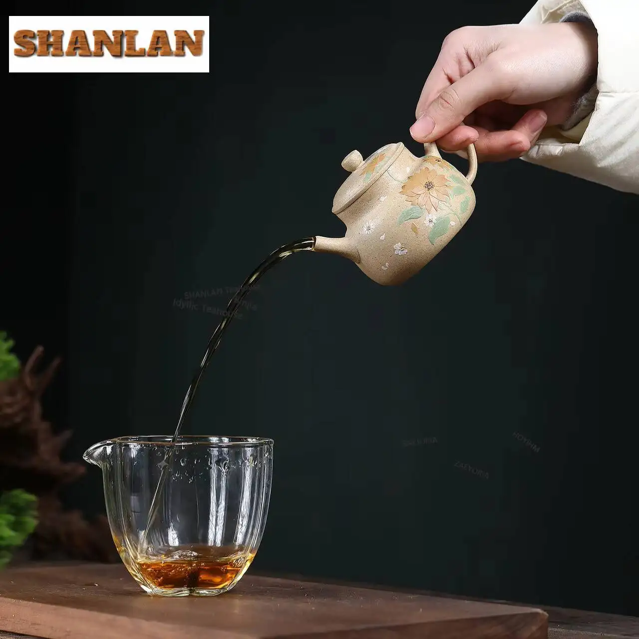 120ml Antique Yixing Purple Clay Teapots Handmade Sunflower Dezhong Pot Raw Ore Benshang Green Mud Kettle Chinese Zisha Teaset