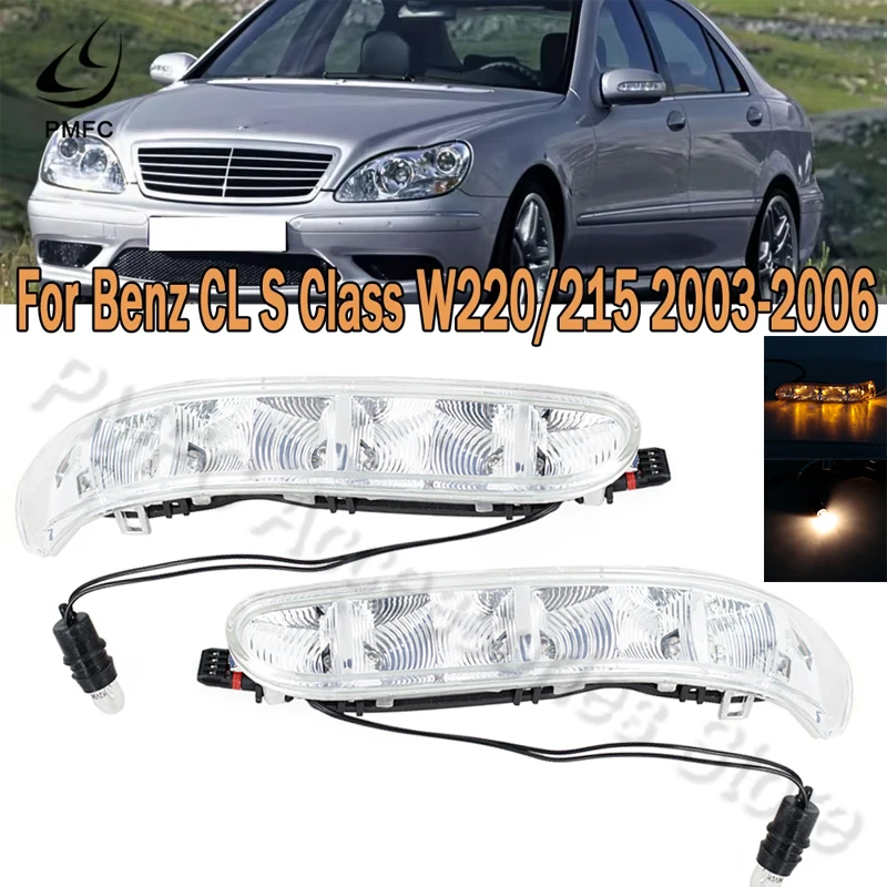 PMFC Car LED Turn Signal Lamp Mirror Indicator Light For Mercedes Benz CL S Class W220/215 2003 2004-2006 2208200621 2208200521