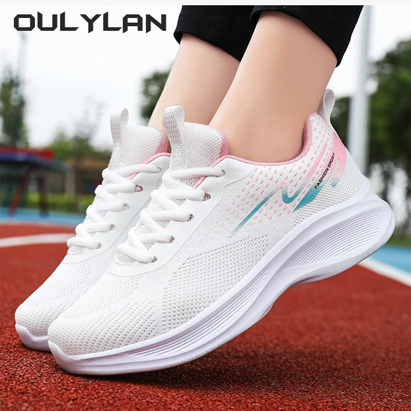 

Running Shoes Weaving Sports Shoes Women Fashion Breathable Elastic Sneakers Trendy for Female Spring Casual Flying Dropshipping