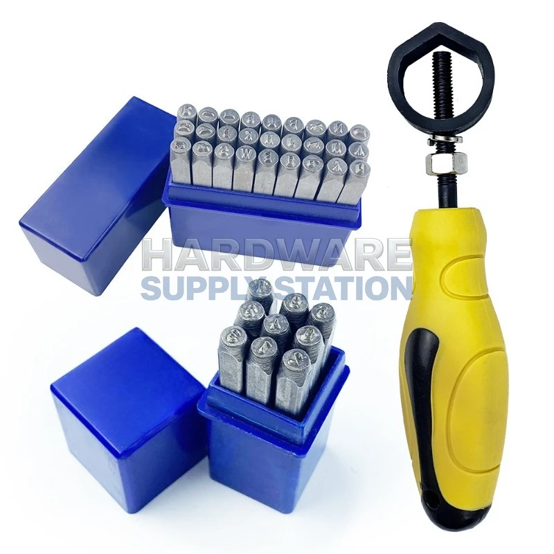 

Clamping & Safe Hammering Handle Anti-Injury Grip Professional Tool for Steel Stamp Letter Punch Belt Hole Punching Work