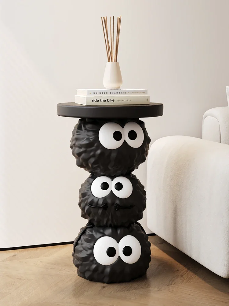 Creative Cartoon Coal Ball Coffee Table,Sculpture Resin, Living Room,TV Cabinet,Sofa Side Table