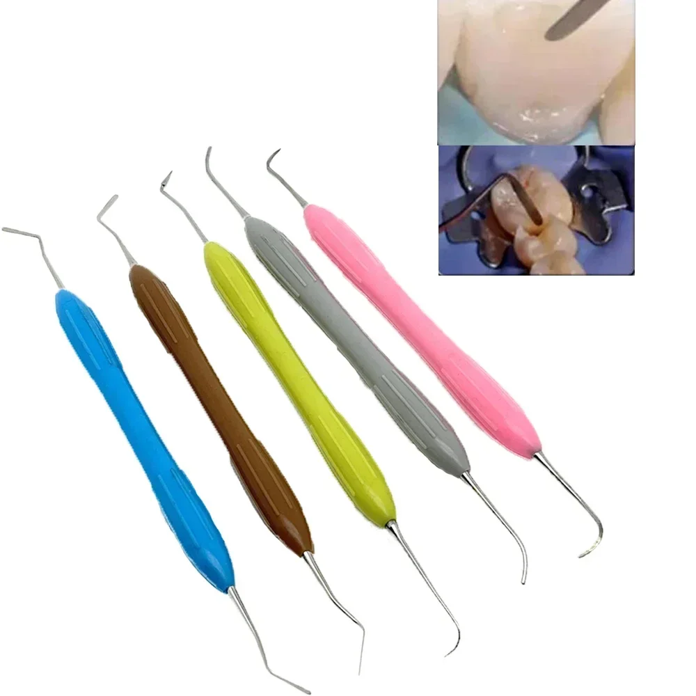 Dental Resin Spatulas Composite Filling Tools Silicone Handle Dentist 2pcs