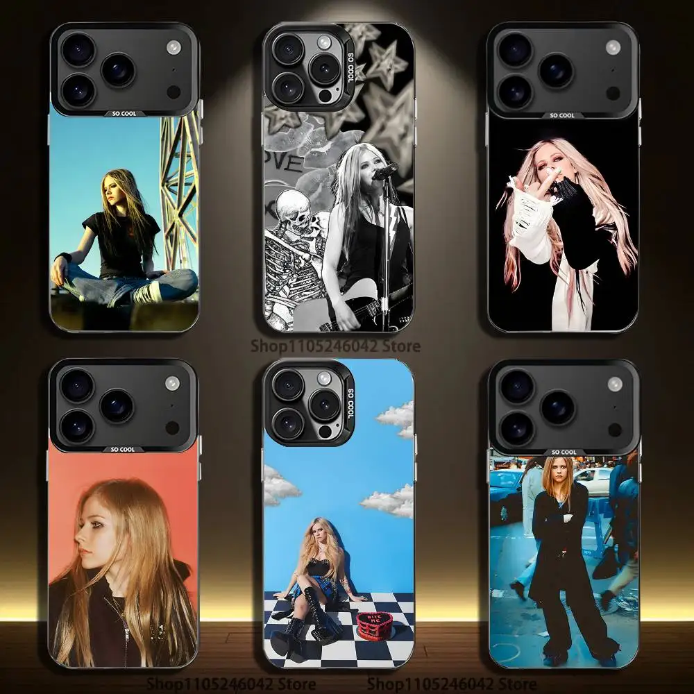 

Singer Avril L-Lavigne For Black Candy Matte Cover iPhone 17,16,15,14,13,12,11,Mini,Pro,E,SE4,XS,MAX