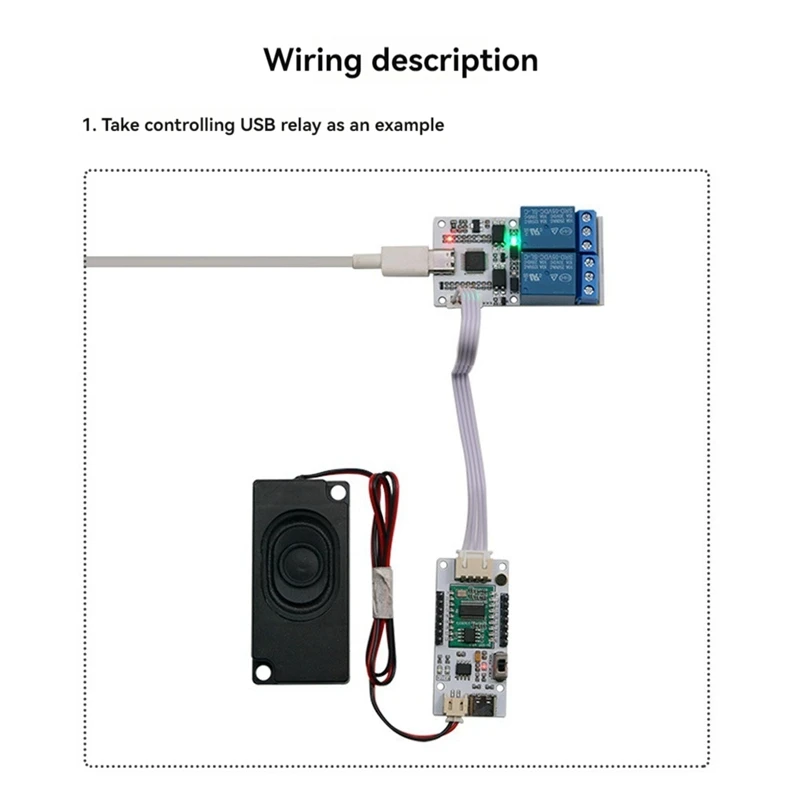 Voice Recognition Sensor Module Chinese/English Voice Recognition USB To UART Module Built-In Low Voltage Detection