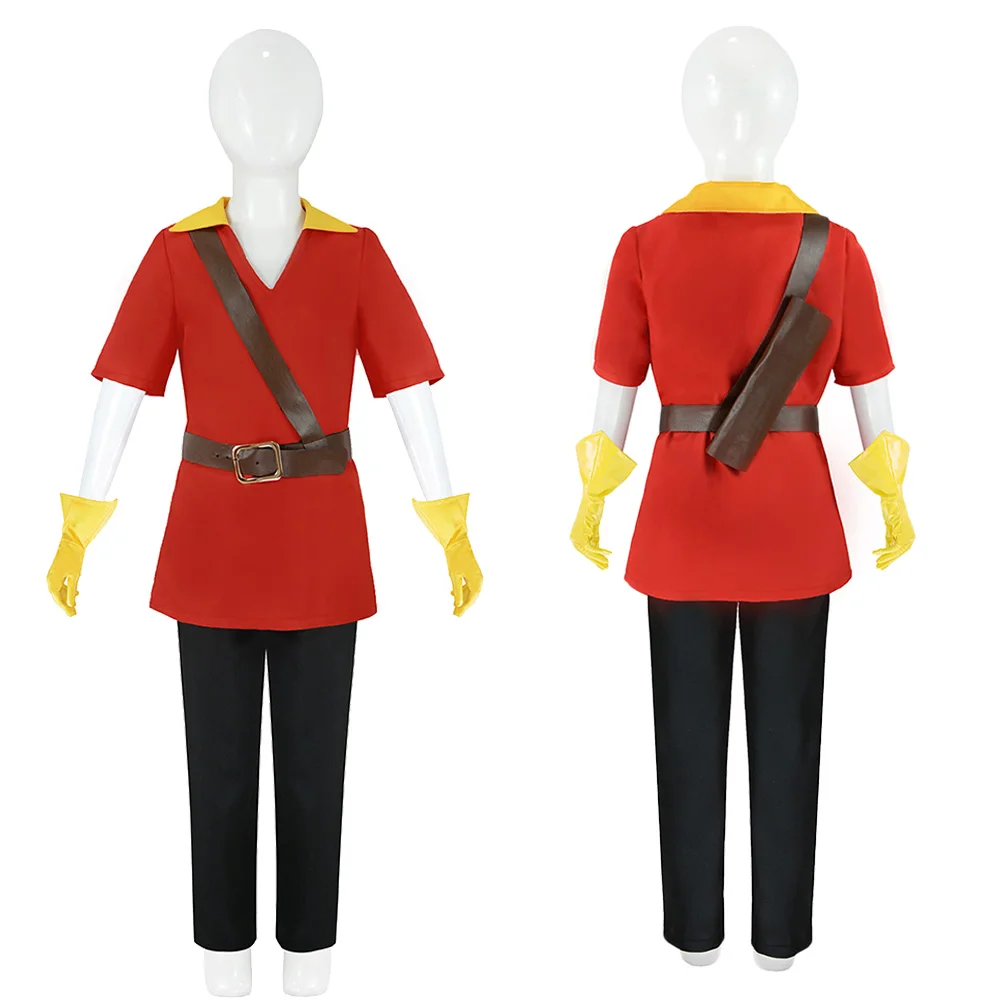 Gaston Cosplay Fantasy Boys Clothing Cartoon Beauty Cosplay The Beast Costume Disguise Teen 6 to 14 Years Roleplay Party Outfits