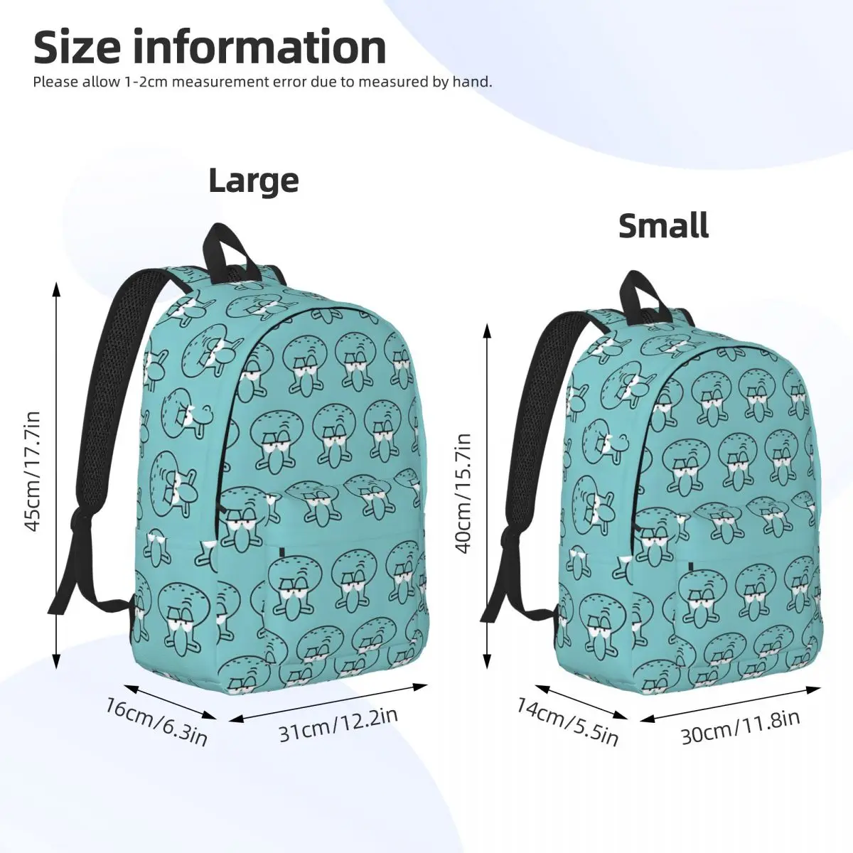 Good Quality Squidward Handbag Office Work School Sturdy Shoulder SpongeBob For Women Knapsack Back To School Gift