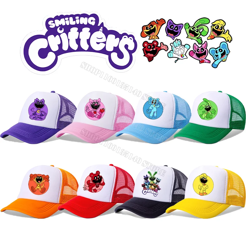 Smilings Critters berretto da Baseball Cartoon Summer Kids Caps Anime Print bambini Adult Base Hat Boys Girl Casual parasole cappelli Decor