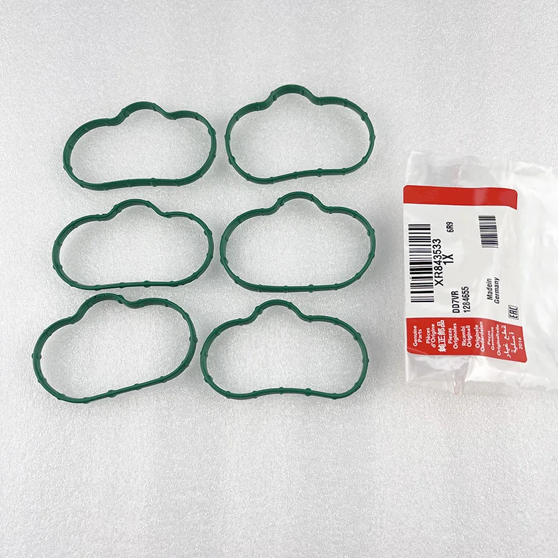 

New Genuine 6PCS Set Inlet Manifold Gasket Upper XR843536 Lower XR843533 For Jaguar X-Type S-Type V6 2.5 3.0 2002-2008