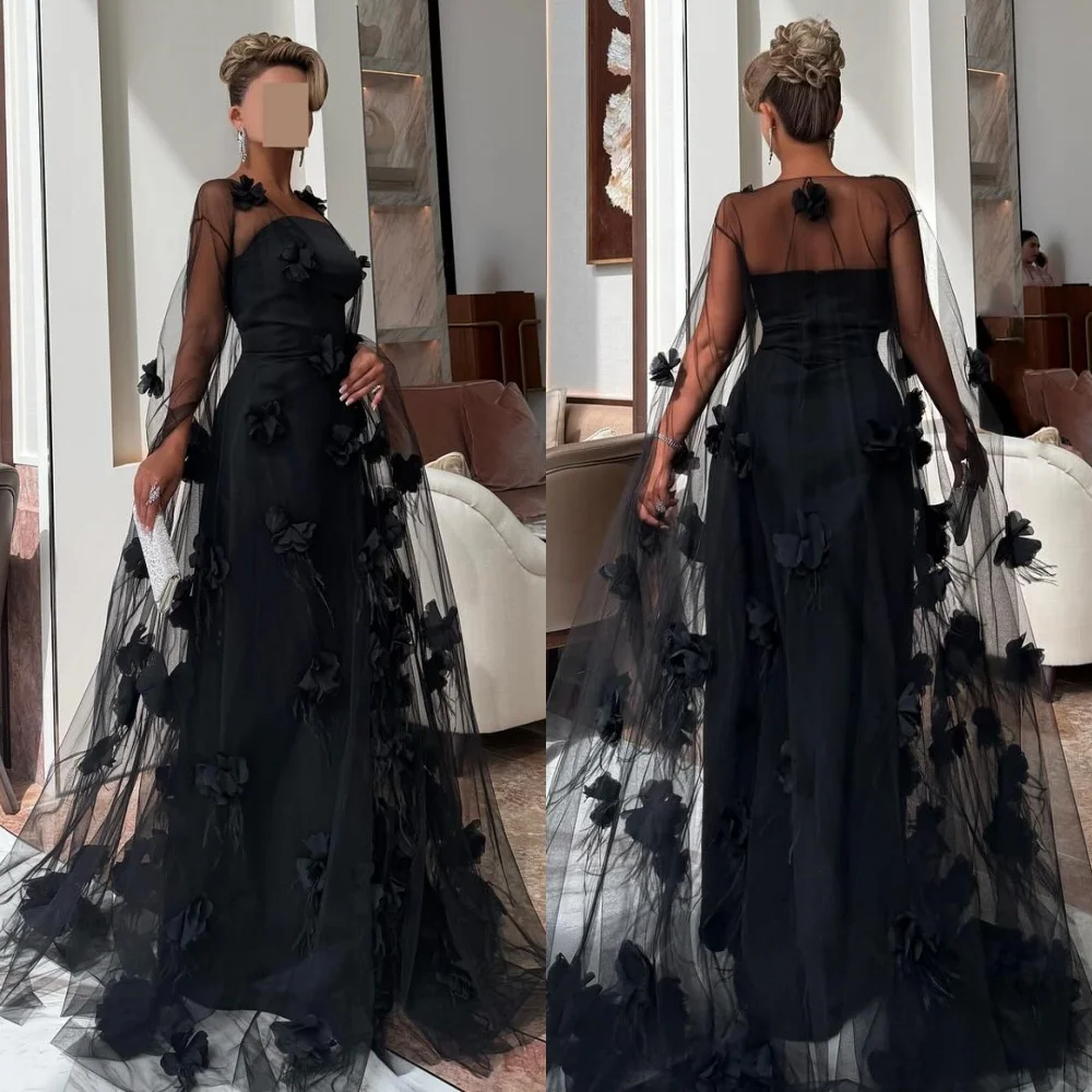 

Customized Intricate Fashion Handmade Flower Pleat A-line Strapless Long Dresses Bespoke Occasion Dresses High Quality Formal
