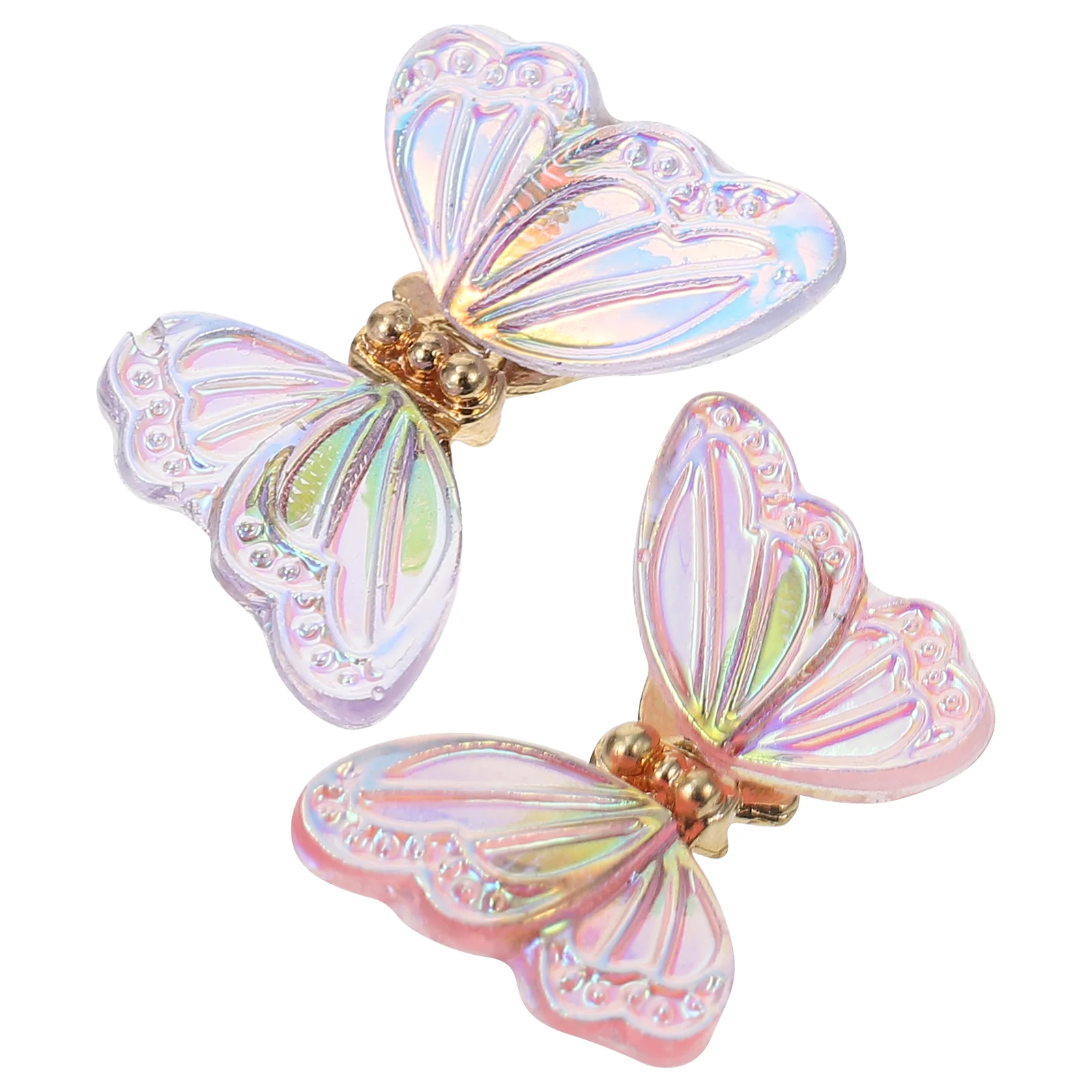 4 Pcs Zircon Nail Accessories 3D Butterfly Studs Shiny Design Realistic Look Suitable Dating Shopping Work Study