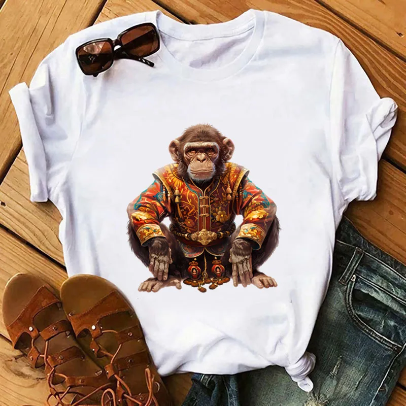 Fashion DTF Heat Transfer Clothing Monkey Stickers Mythical Character Wukong Monkey King Patches Iron On Transfers for Clothes