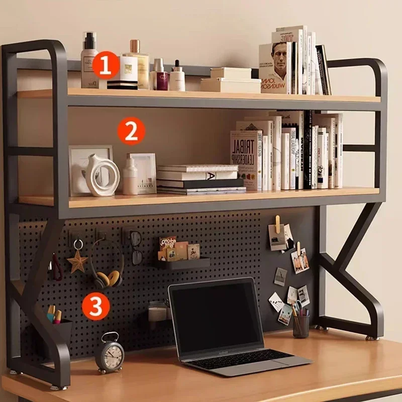 Desk Multi-functional Bookcases Student Storage Shelf Desktop Multi-layer Simple Bookshelf Iron  Home Furniture