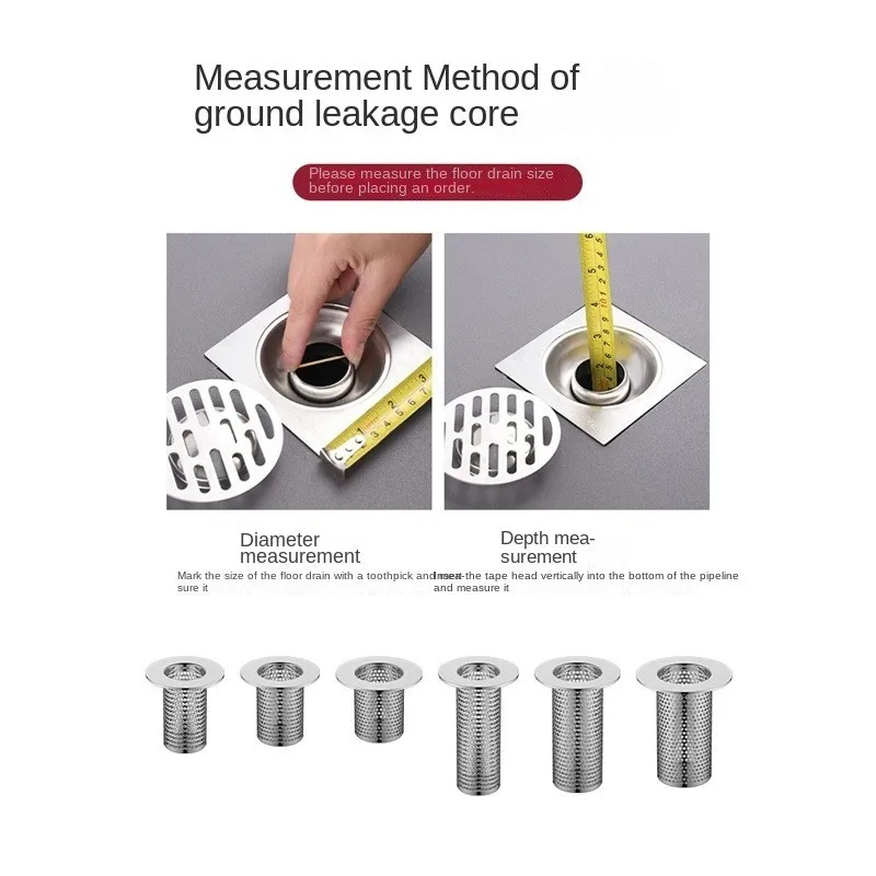 Stainless Steel Floor Drain Filter Mesh Kitchen bathroom Sink Anti-clog Filter Bathtub Hair Catcher Shower Leak Strainer Drains