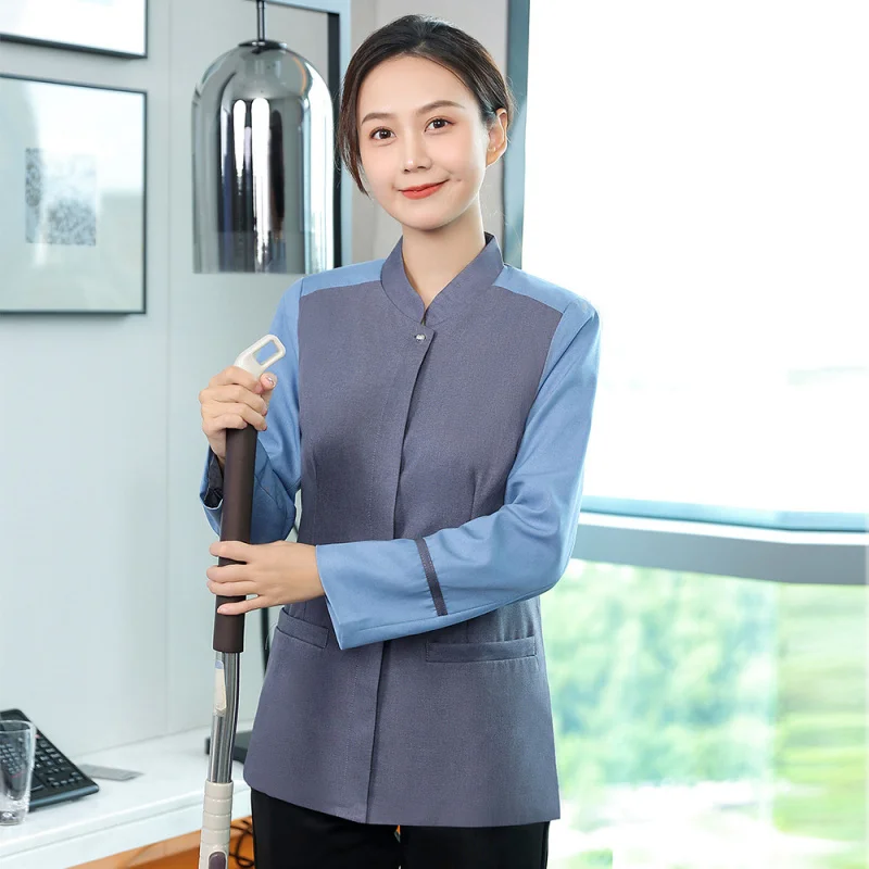 Schoonmaken Werkuniform Hotelkamer met lange mouwen Huishoudelijk personeel Set Eigendom Mall Vloerreiniging Tante Herfstwerkkleding
