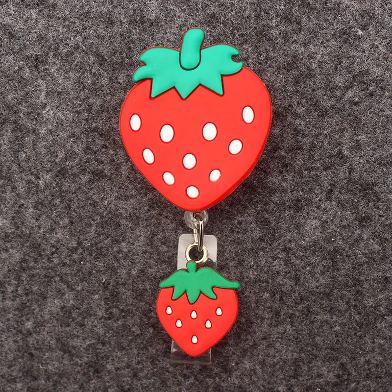 The New Creative Sunny Fruit Style Retractable Card Holder Badge Reel Nurse Exhibition Enfermera Girl And Boy Name Card