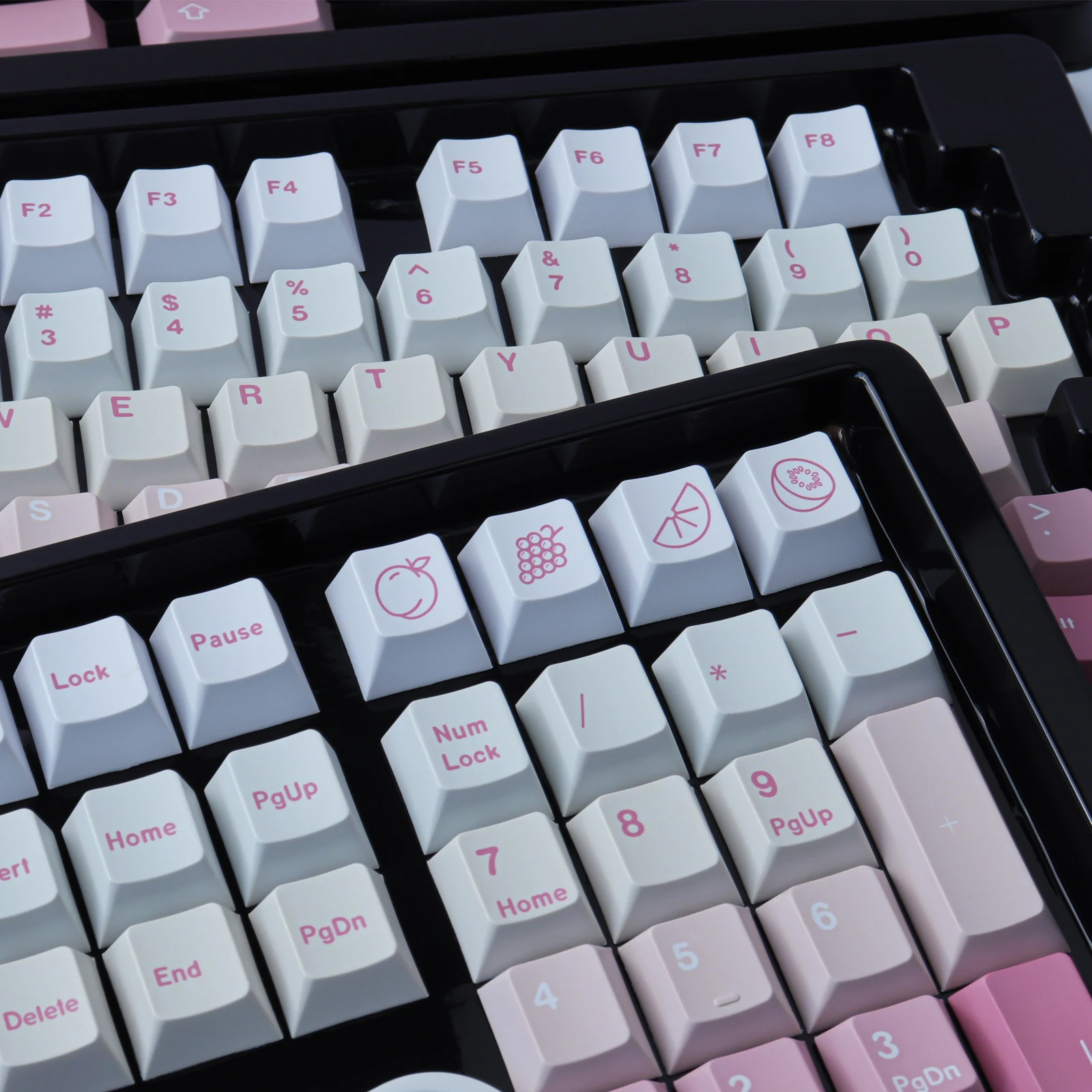 Gmk Roze Wit Gradiënt Keycaps, 128 Keys Pbt Keycaps Cherry Profiel Dye-Sub Gepersonaliseerde Gmk Keycaps Voor Mechanische Toetsenbord