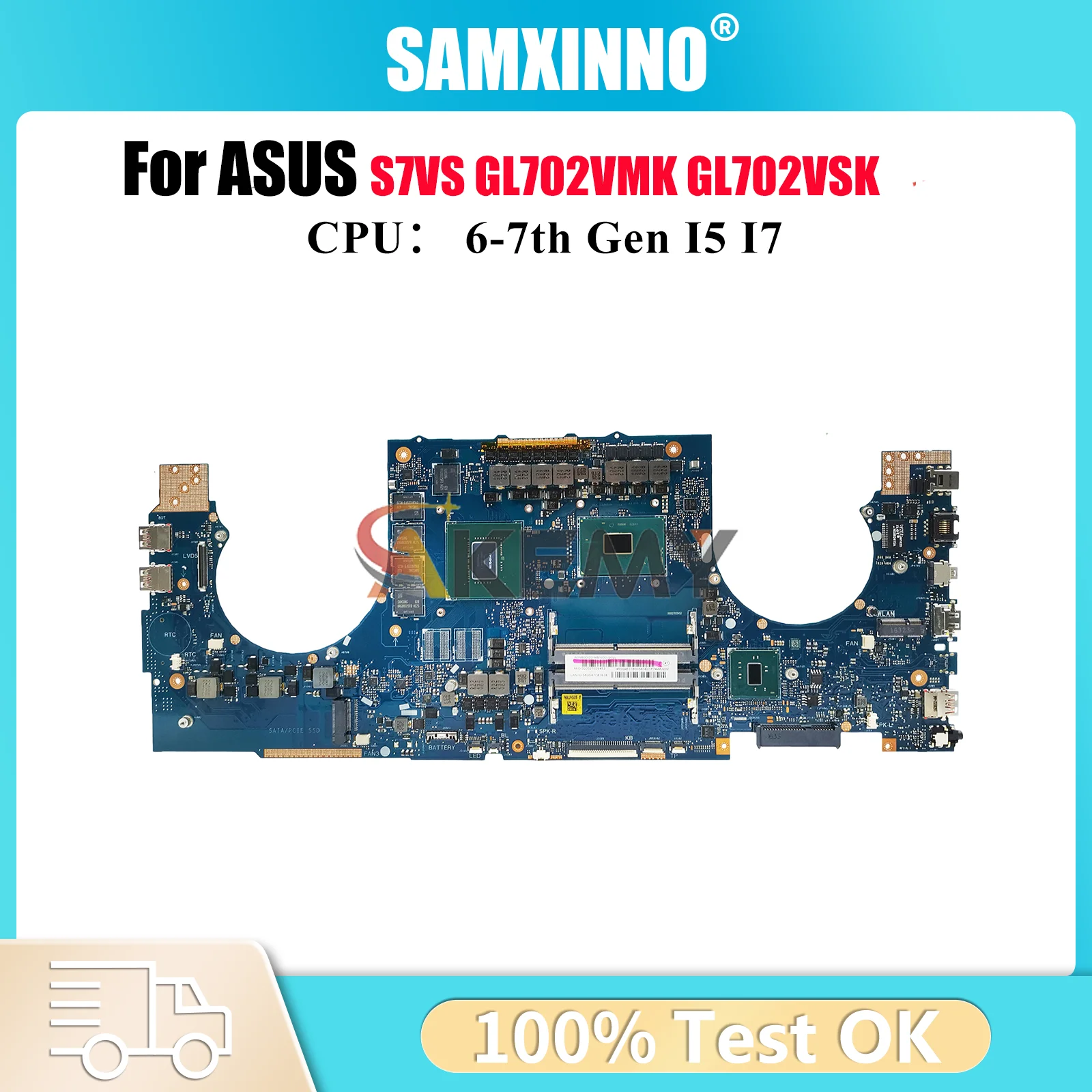 

GL702VS Материнская плата для ноутбука ASUS ROG Strix GL702VMK S7VS GL702V GL702VSK GL702VI Материнская плата с процессором I5 I7 100% тестирование OK stk