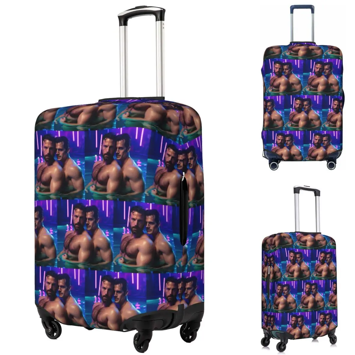 

Ben Affleck And Henry Cavill Suitcase Cover Protection Elastic Travel Luggage Protector Covers for 18-32 Inch