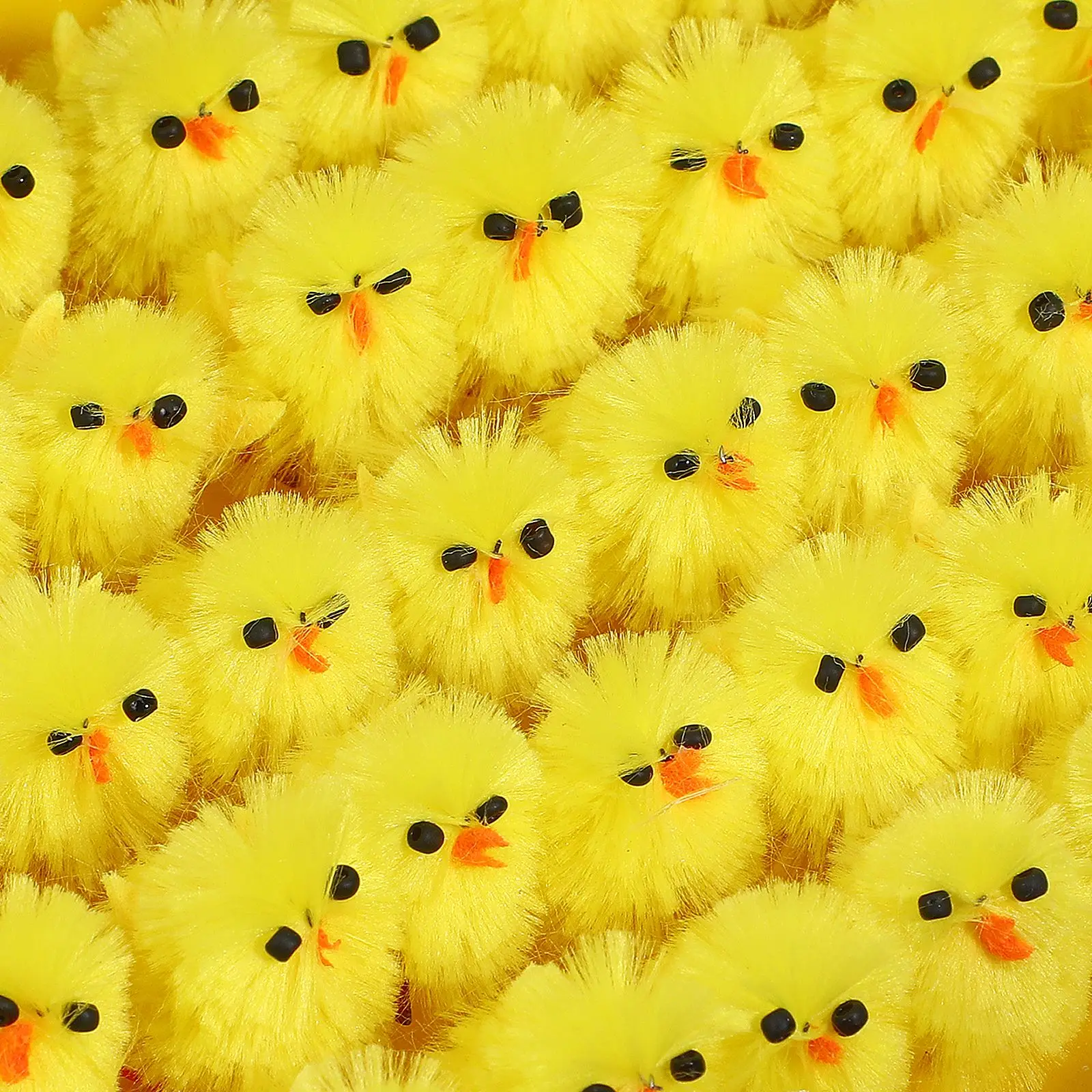 

6/60Pcs Yellow Mini Easter Chicks Plastic Chick Ornaments Housewarming Simulated Chick Adornments For Easter Decor Party