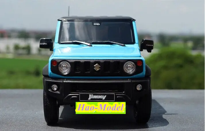 Carro LCD para suzuki jimny, 1:18, feito de liga metálica, modelo fundido, brinquedos para meninos, presentes de aniversário, exibição hobby, enfeites de coleção, azul