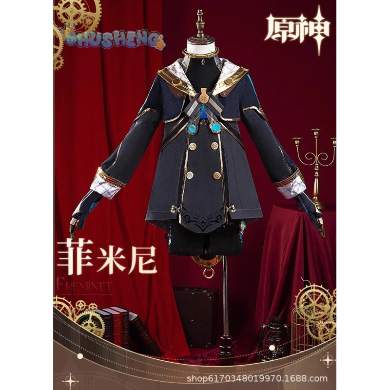 

Freminet Cosplay Costume Genshin Impact Carnival Uniform Wig Anime Halloween Costumes Women Game