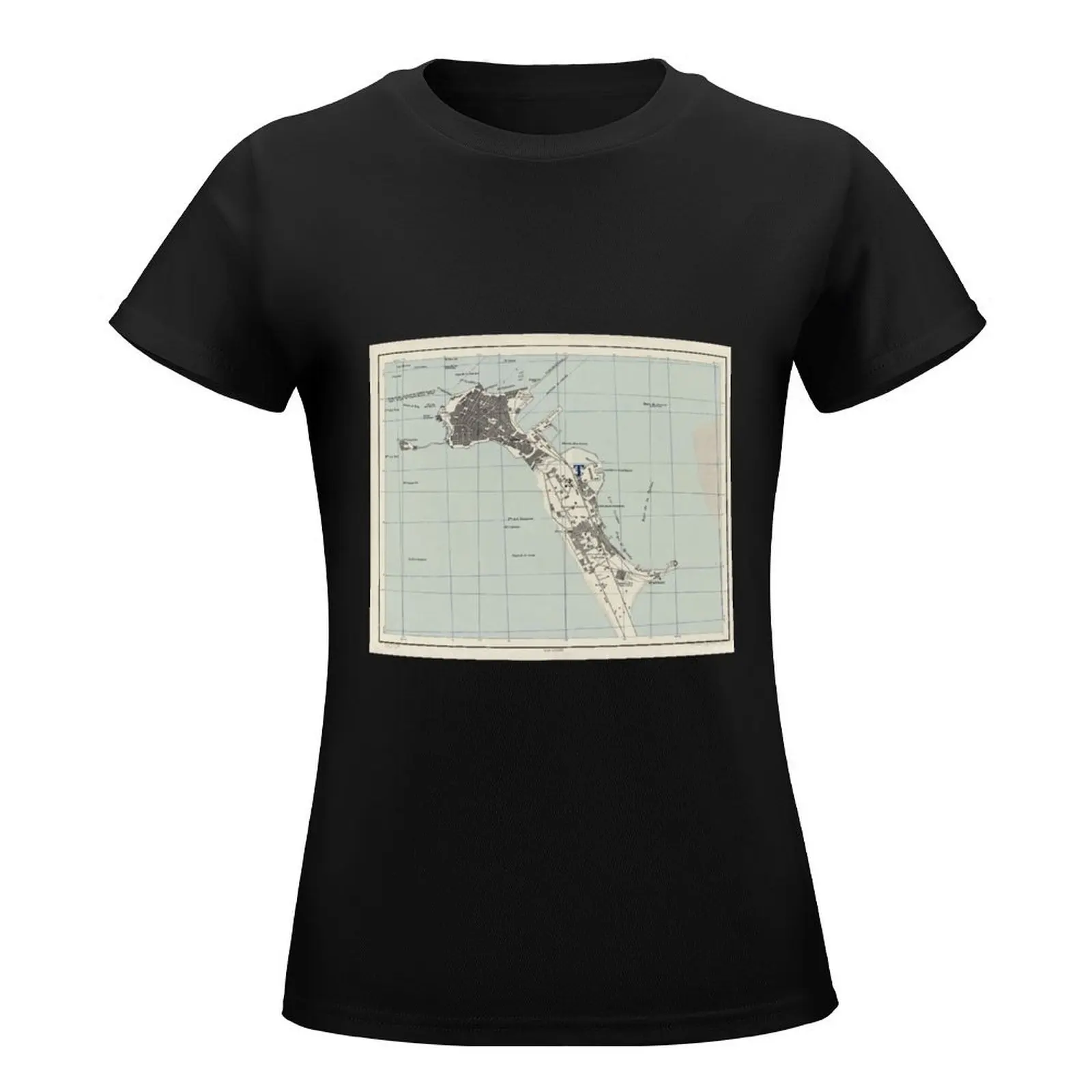 Vintage Map of Cadiz Spain (1943) T-Shirt tops cute tops tees kawaii clothes luxury designer clothing Women