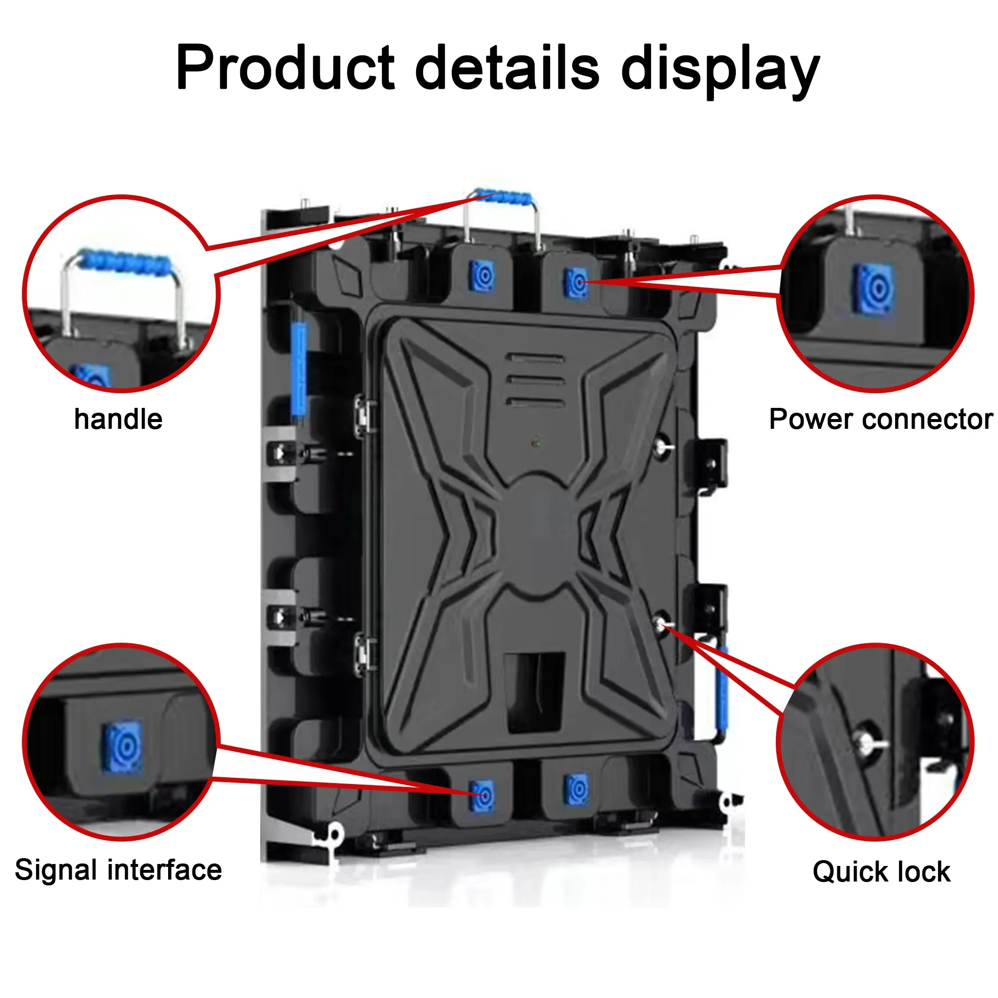640X640mm LED Outdoor Indoor aluminum Box Empty Cabinet Without Module Suitable For P10 P8 P6 P5 P4 320x160mm Full Color Screen