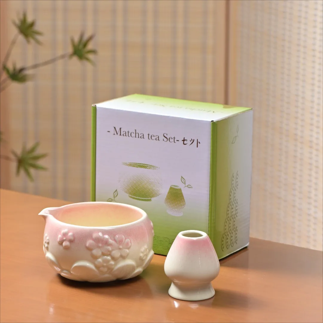 Juego de cuencos Matcha hechos a mano de 2 piezas, caja de regalo para regalar como set de regalo, accesorios para la ceremonia del té con batidor y batidor para hacer té