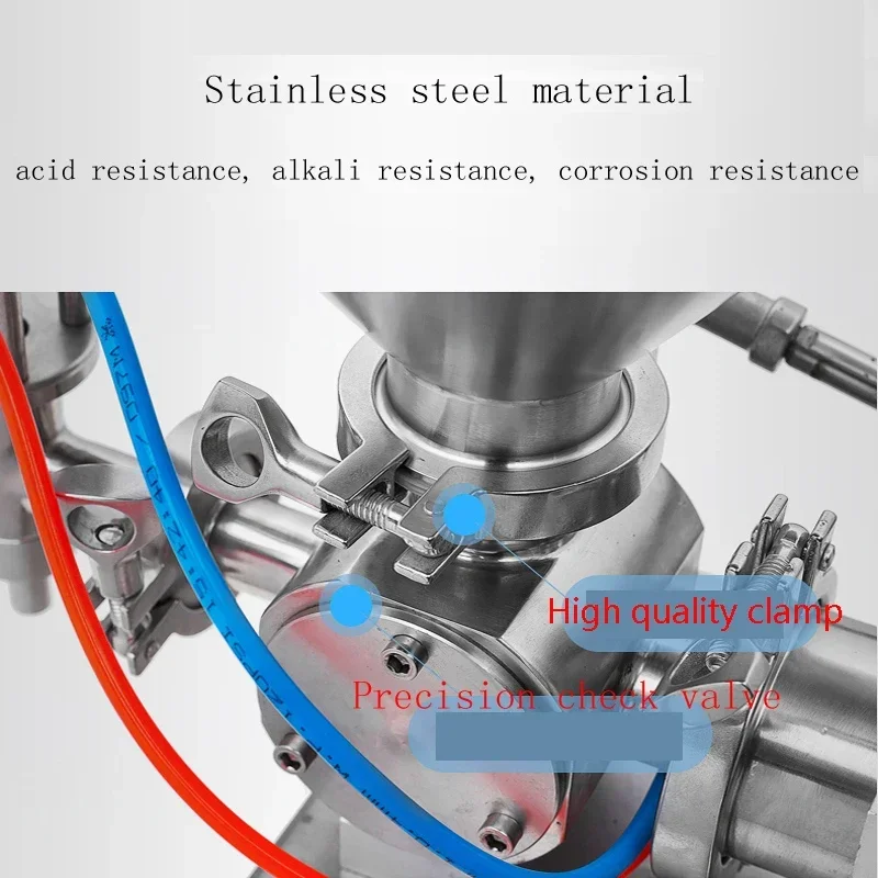 PBOBP Semi-automatic Jam Cream Filling Machine, Mixing Funnel Heating Filling Machine