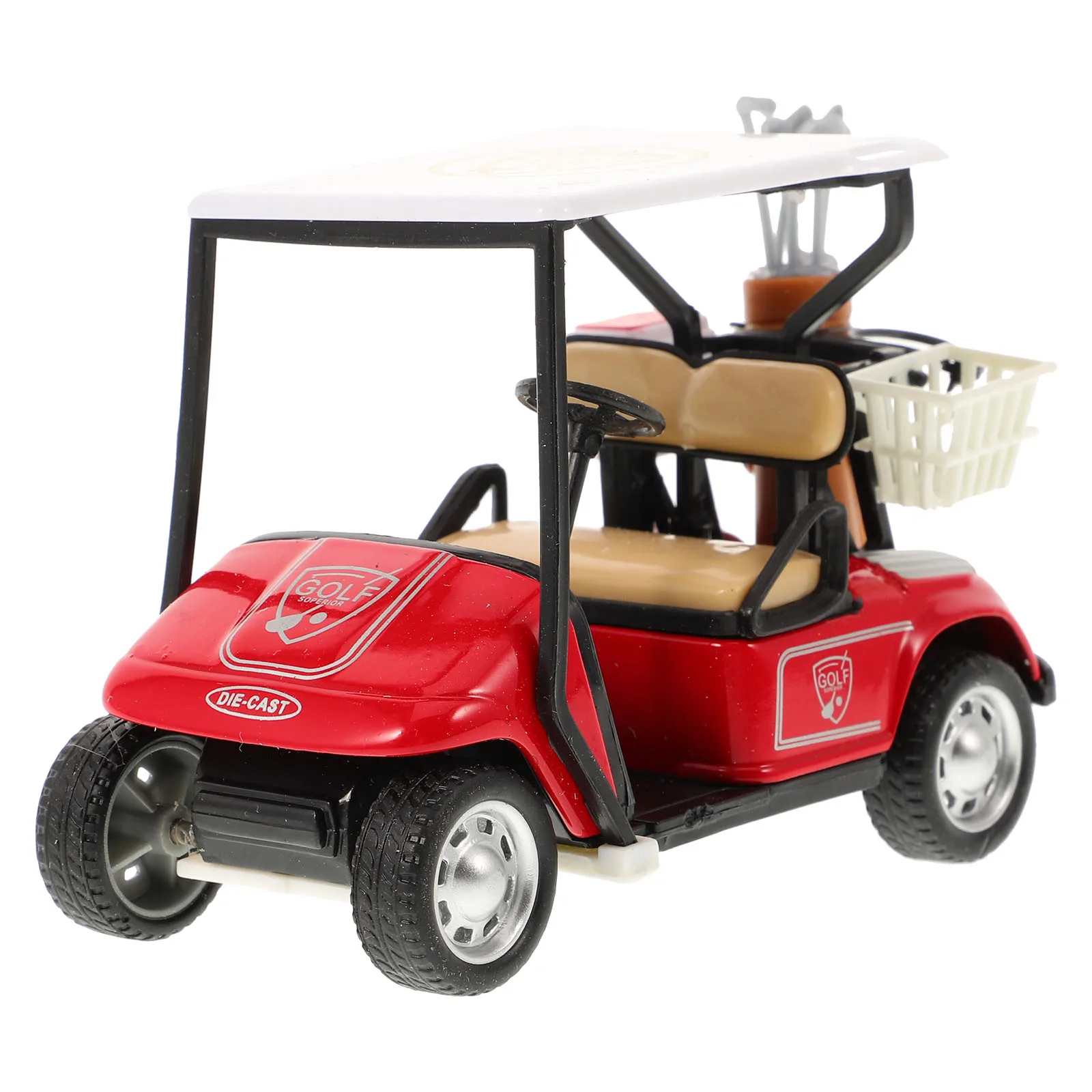 1:36 Alloy Golf Ball Model Toy Alloy Pull Back Car Model Decoration Golf Cart Statue Decoration Desktop Golf Cart Model Bedroom