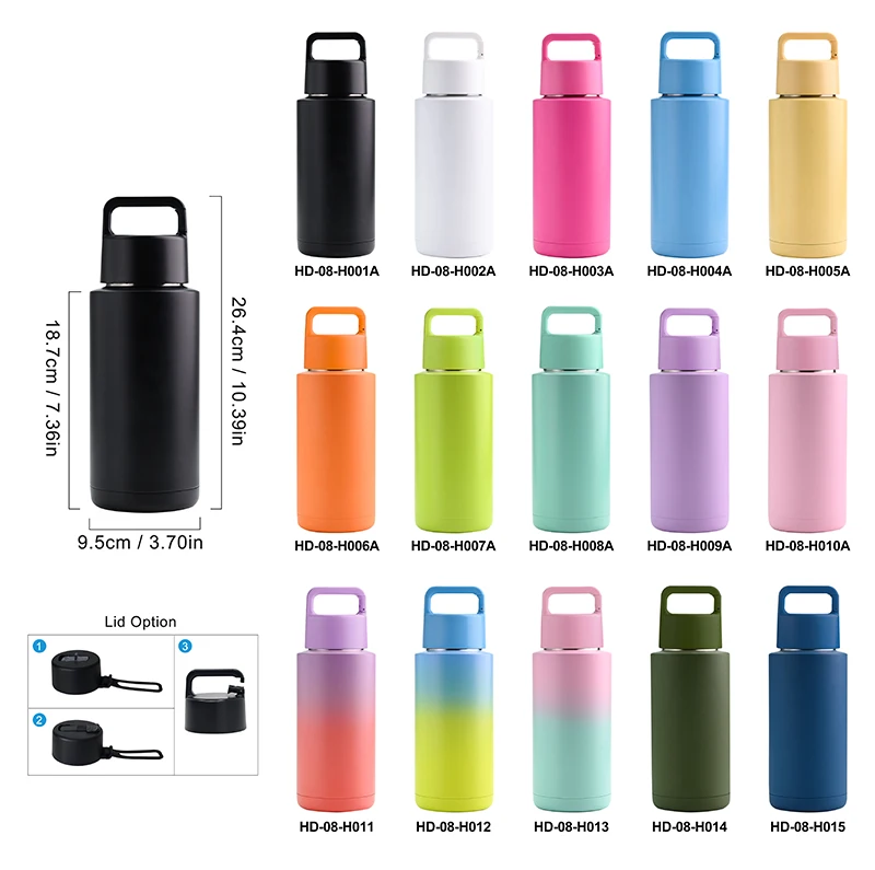 

34oz Double Wall Insulated Vacuum Stainless Ceramic Coated Lined Reusable Water BottleBottles