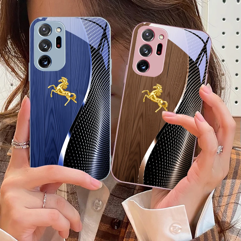 

Wood grain Golden Horse For Samsung M 02 12 Note 8 9 10 20 A 01 02 03 Core 04 05 06 10 12 13 14 15 16 glass Ultra phone case