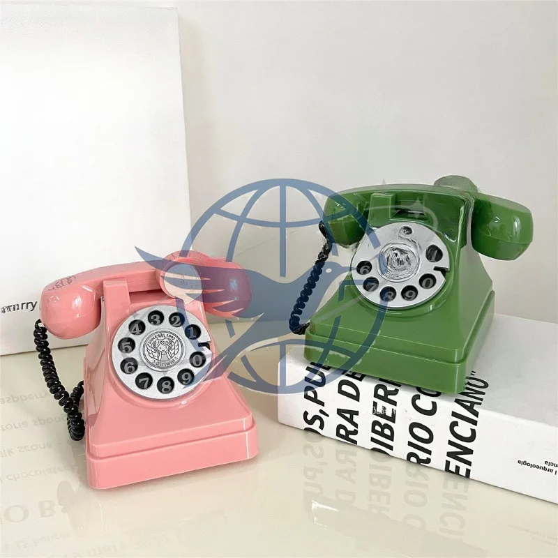 ins wind piggy bank telephone pink girl heart ornament photography props room photo decoration birthday gift