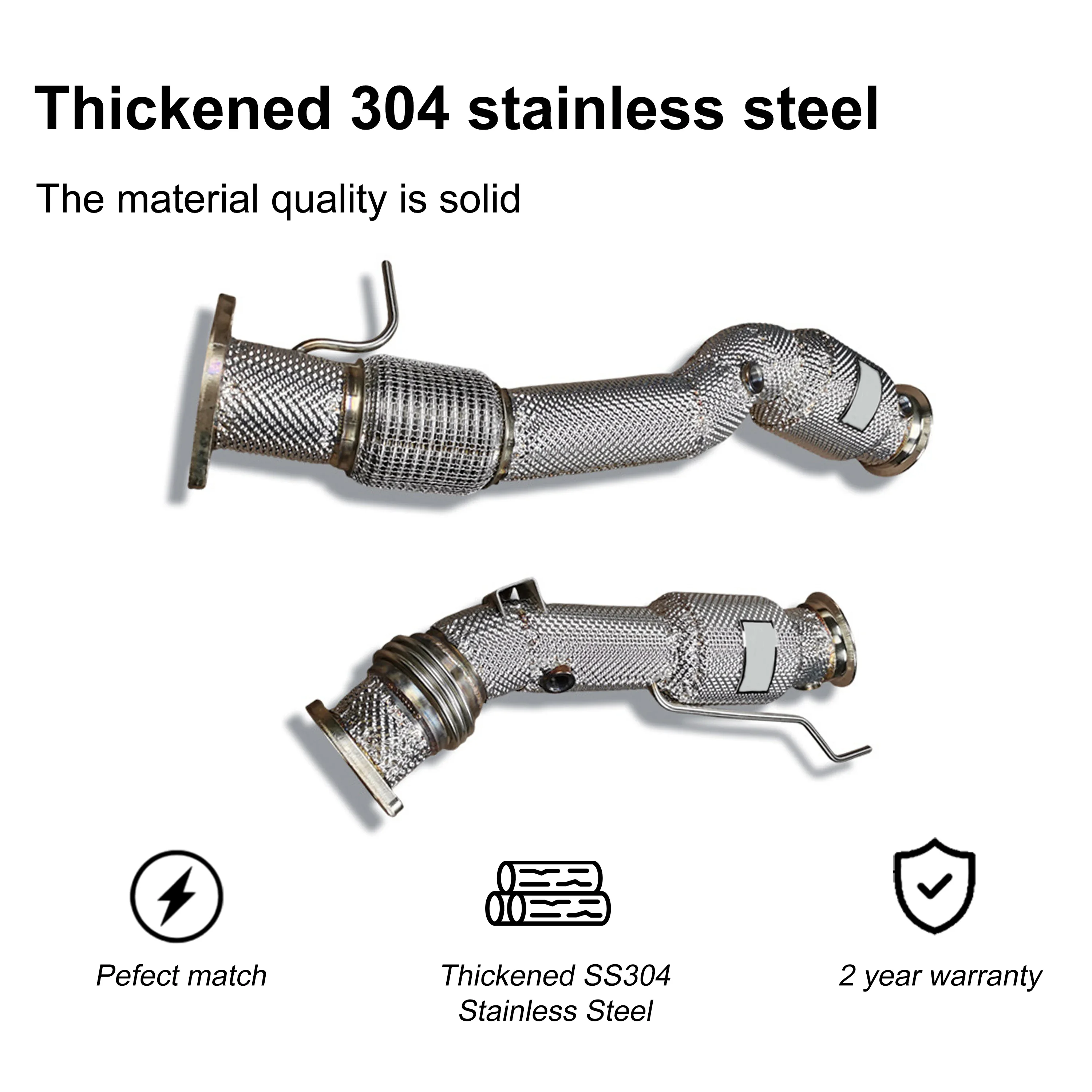 ACE Auspuff-Downpipe für BMW X3M F97 X4M F98 S58 3.0T Hochleistungs-Auspuffrohr mit Hitzeschild SUS304 Auspuffanlage mit OPF – Detail 5