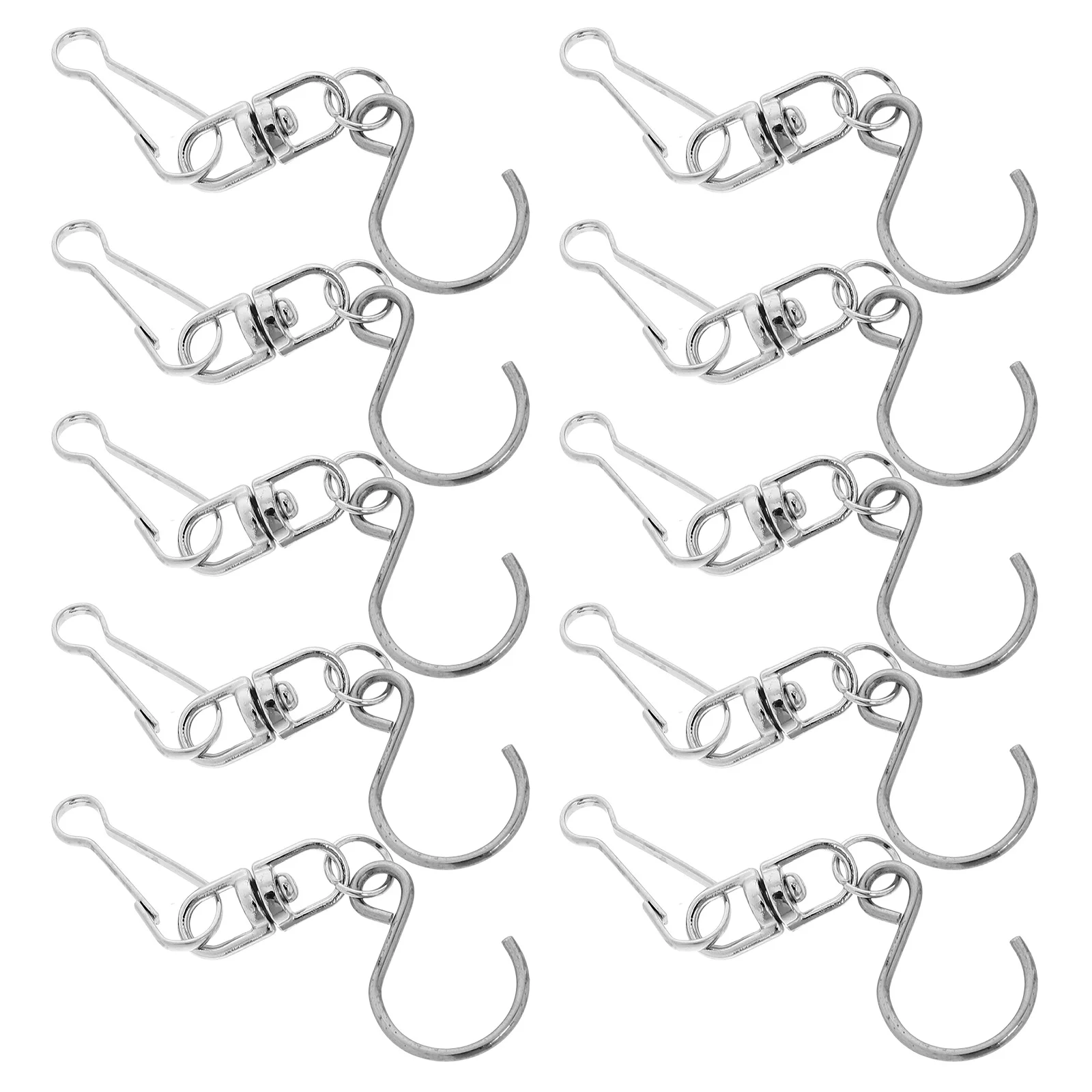 

10pcs Hook Wind Chime Hook Durable Heavy Duty Rotating Spinner Hooks Zinc Alloy Smooth Rotation Outdoor Decor Garden