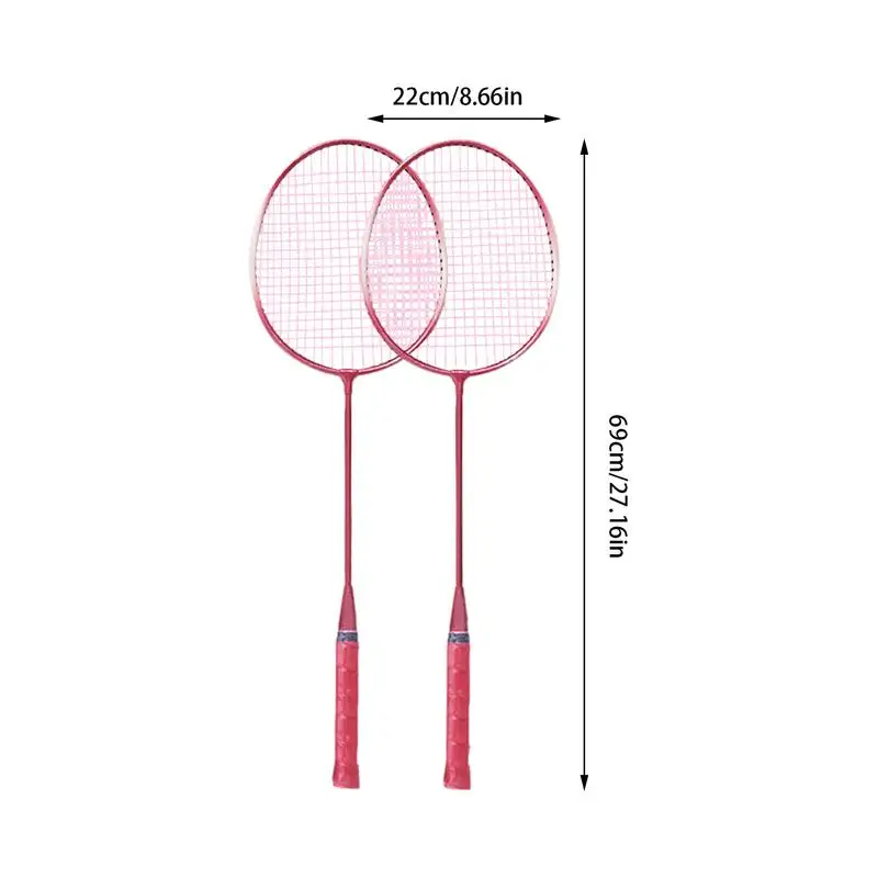 Badminton Rackets Set Shock Absorbing Badminton Equipment Set For Adults And Kids Rackets With High Elastic Buffer Handle Gift