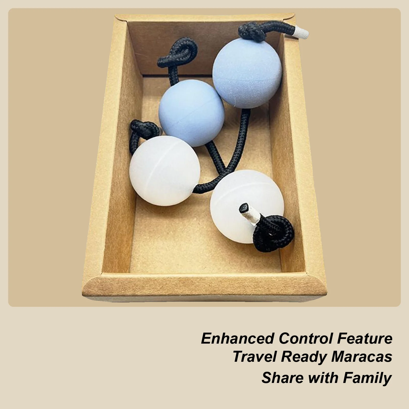 Asalato Rhythmic Ball 1 Pair Rhythmic Musical Traditional Supplies Hand Percussion Shakers For Adults Family Friends Home