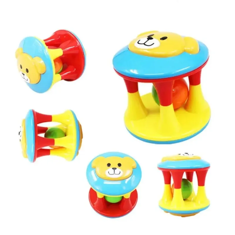 Baby Toys for Children Animal Ball Double-headed Bear Bells  Mobile   Rattle Infant Develop  Intelligence