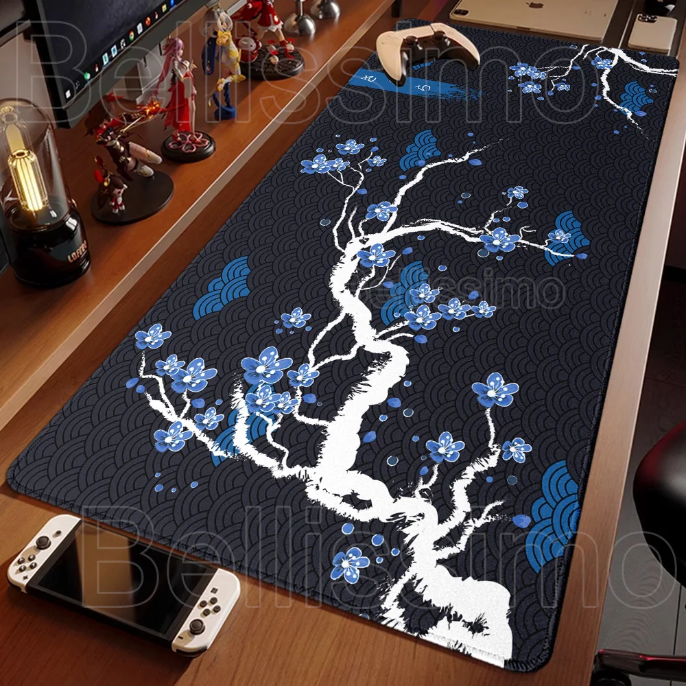 HD Pretty Sakura Gaming Mouse Pad Kawaii Desk Mat Large Office Carpet Accessories Cherry Blossom Mousepad PC Gamer Computer Mats